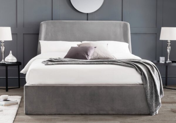 frida grey ottoman bed