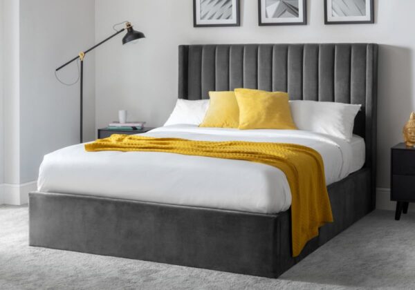 langham grey ottoman bed