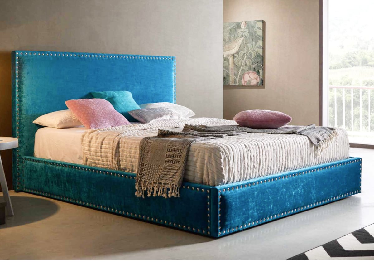 melba blue designer bed