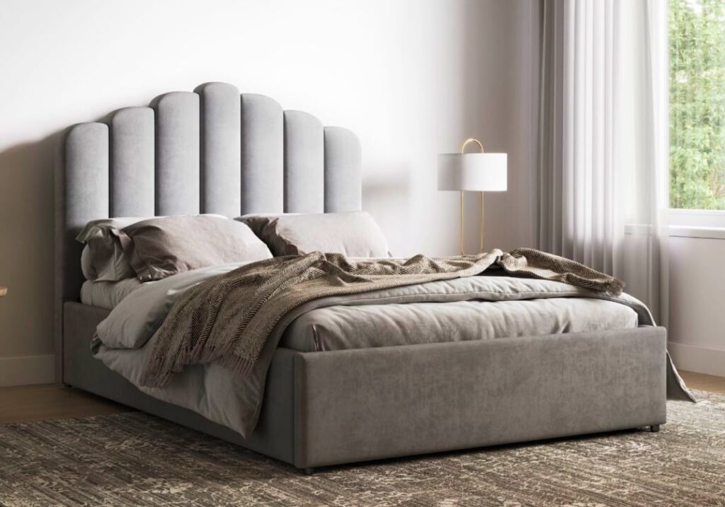 poseidon light grey bed